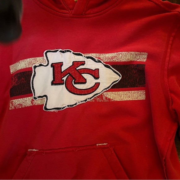 Vintage NFL KC Kansas City Chiefs Hoodie Sweatshirt Large - Picture 4 of 11
